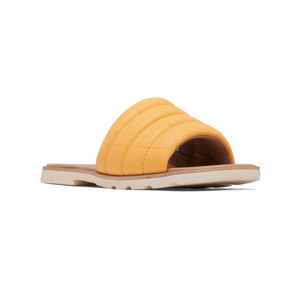 Sorel Ellie II Quilted Puff Slide Sandals shoe Orange open toe size 9 9.5 10